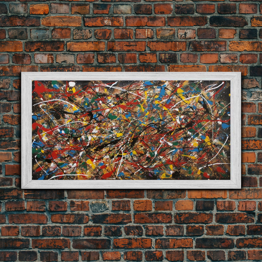 Jackson pollock Style Canvas Print Jackson Pollock Style Abstract Painting on Canvas, Drip Painting Home Decor Graffiti Art Hanging Artwork