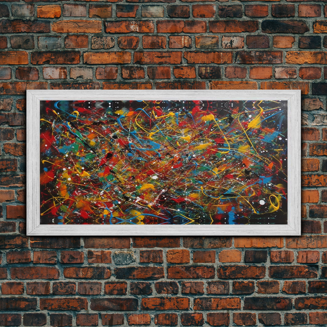 Large Original Abstract Painting Print For Living Room Jackson Pollock inspired Style Art Modern Pollock Style Splatter Wall Art