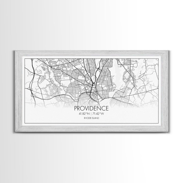 Providence City Map, Rhode Island Art, Map Print, Minimalist Wall Art, Wall Art, Canvas Art, Gifts For Mom, Horizontal Wall Art, Office Art