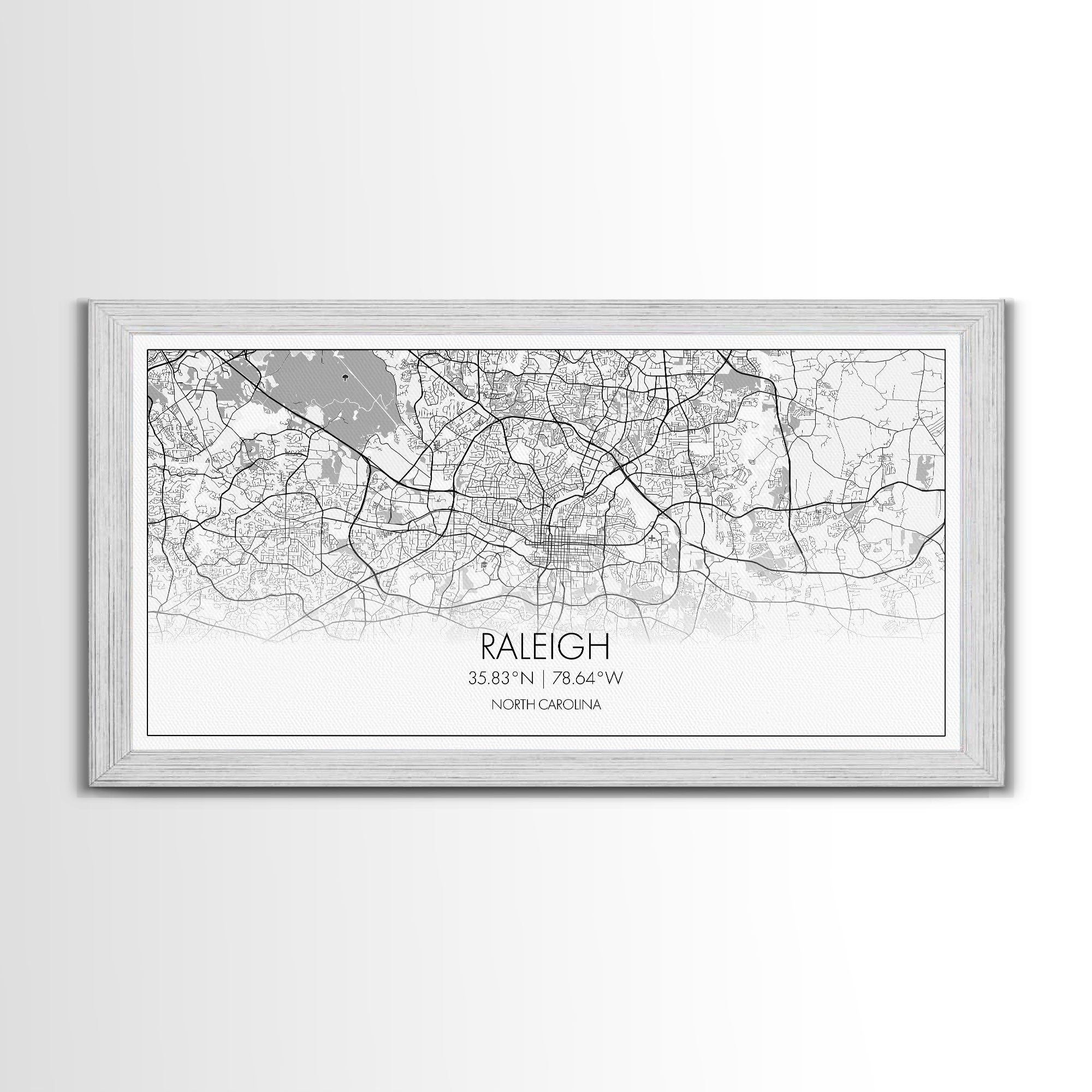 Raleigh City Map, North Carolina Art, Map Print, Minimalist Wall Art, Wall Art, Canvas Art, Gift For Couple, Man Cave Wall Art, Rustic Art