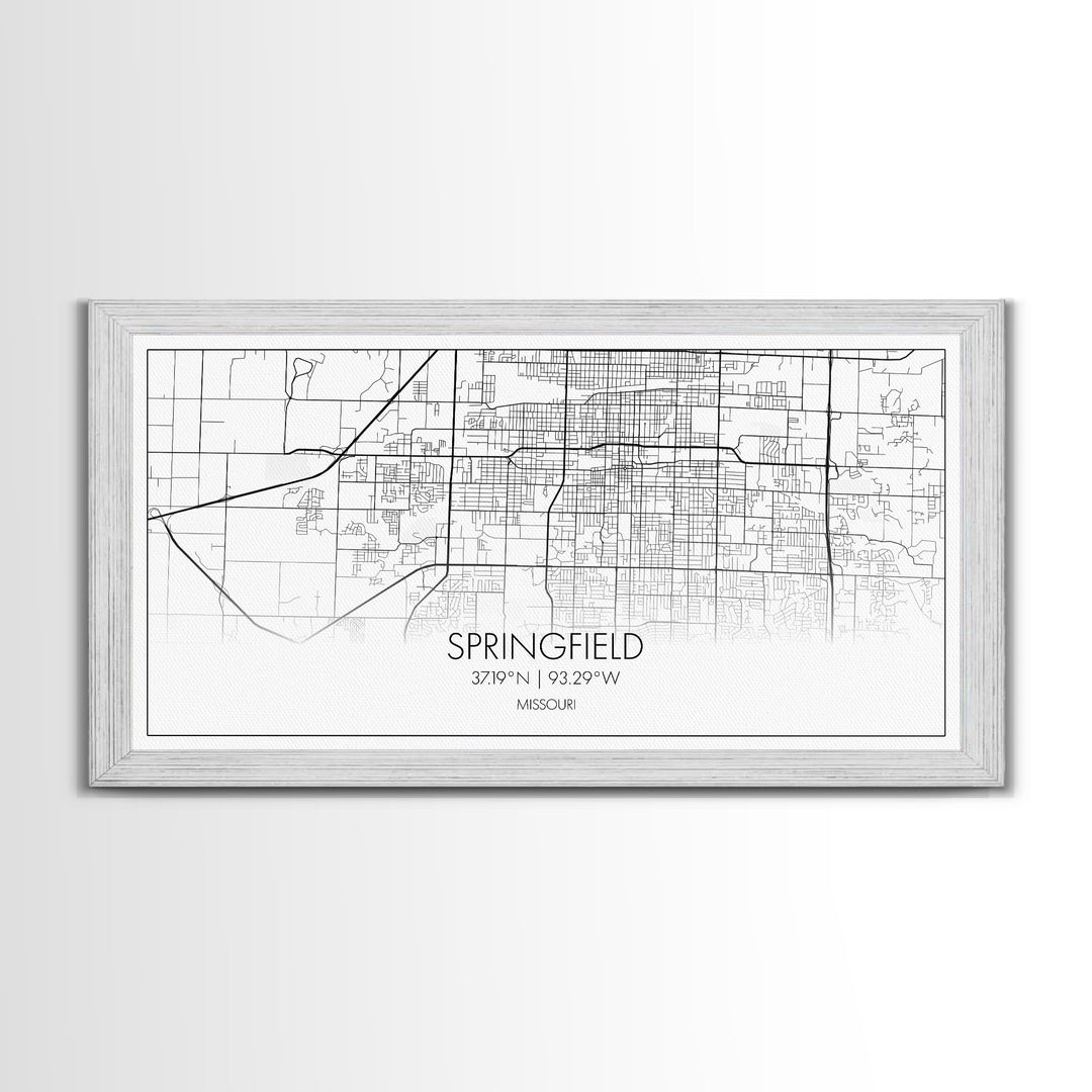 Springfield City Map, Missouri Art, Map Print, Modern Wall Art, Wall Art, Canvas Art, Lake House Wall Art, Boys Bedroom Décor, Couples Gift