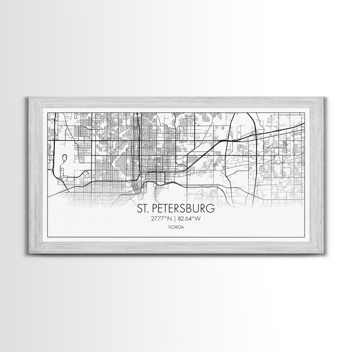 St Petersburg City Map, Florida Art, Map Print, Modern Wall Art, Wall Art, Canvas Art, First Home Gift, Ranch House Décor, Office Prints