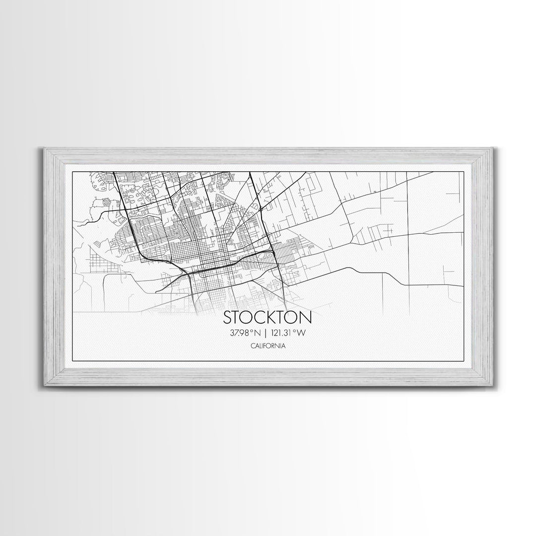 Stockton City Map, California Art, Map Print, Modern Wall Art, Wall Art, Canvas Art, Horizontal Wall Art, Appreciation Gift, Travel Print