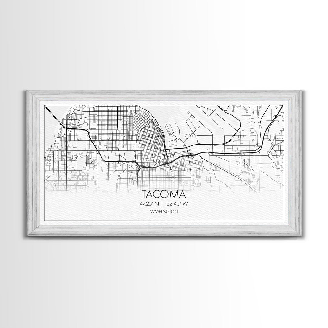 Tacoma City Map, Washington Art, Map Print, Modern Wall Art, Wall Art, Canvas Art, Gift For The Home, Farmhouse Wall Décor, City Wall Art