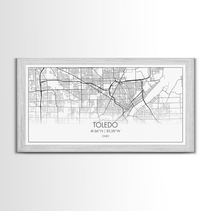 Toledo City Map, Ohio Art, Map Print, Modern Wall Art, Wall Art, Canvas Art, Landscape Art Print, Gift For Boss, Ranch House Décor