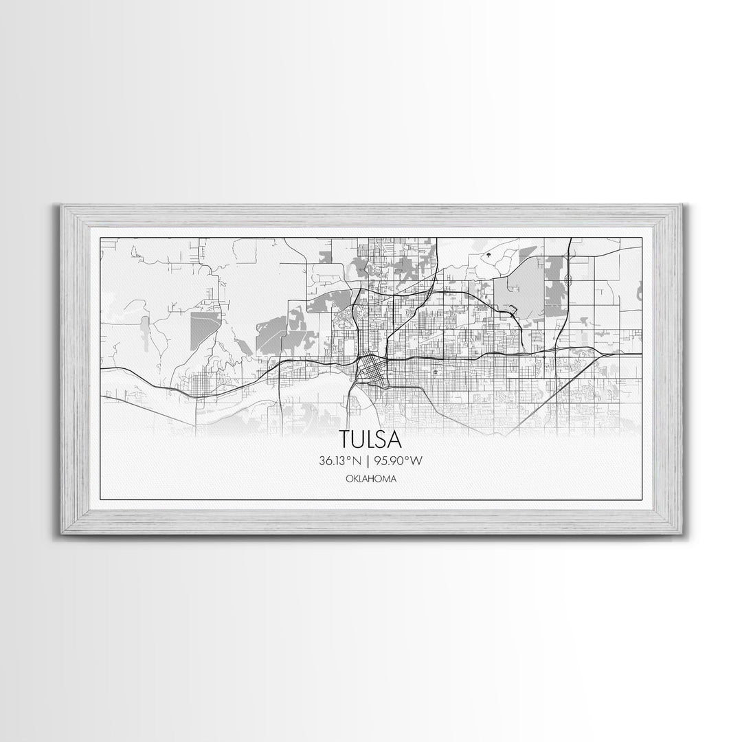 Tulsa City Map, Oklahoma Art, Map Print, Modern Wall Art, Wall Art, Canvas Art, Modern Office Art, Gift For Realtor, Home Décor Prints