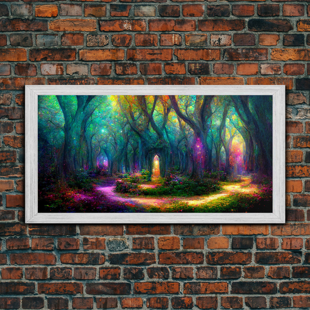 Beautiful Fantasy wall art, canvas print, magical forest, fantasy landscape art, ready to hang wall art