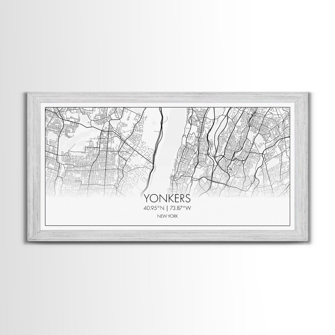 Yonker City Map, New York Art, Map Print, Modern Wall Art, Wall Art, Canvas Art, Landscape Art Print, Hostess Gift, Bookshelf Décor, Prints