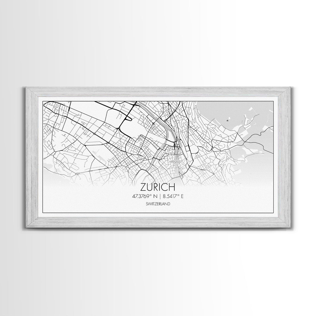 Zurich City Map, Switzerland Art, Map Print, Modern Wall Art, Wall Art, Canvas Art, Home Office Art, Newlywed Gift, Landscape Art Print