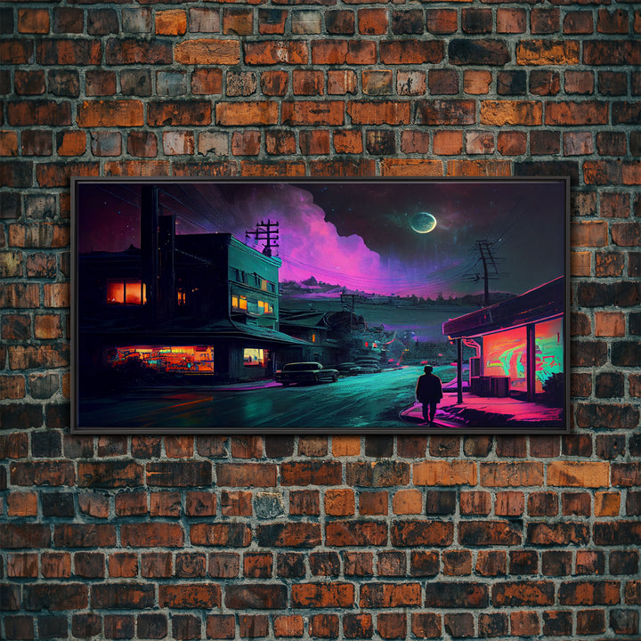 Scifi Art, Framed Canvas Print, Night Of The Comet