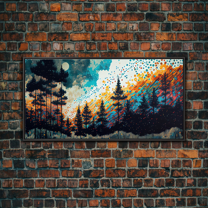 Crystal Pine Tree Art, Framed Canvas Print, Pine Tree Canvas, Pine Tree Artwork, Pine Tree Canvas Art