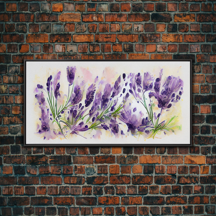 Floral wall art, Wild Lavender wall art, canvas print, watercolor painting of lavender flowers, Botanical art, farmhouse decor, Rustic art