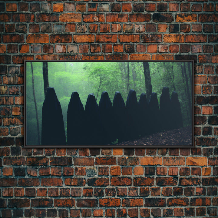 The Cult Of The Forest, Framed Canvas, Halloween Art Prints, Liminal Art, Halloween Photography