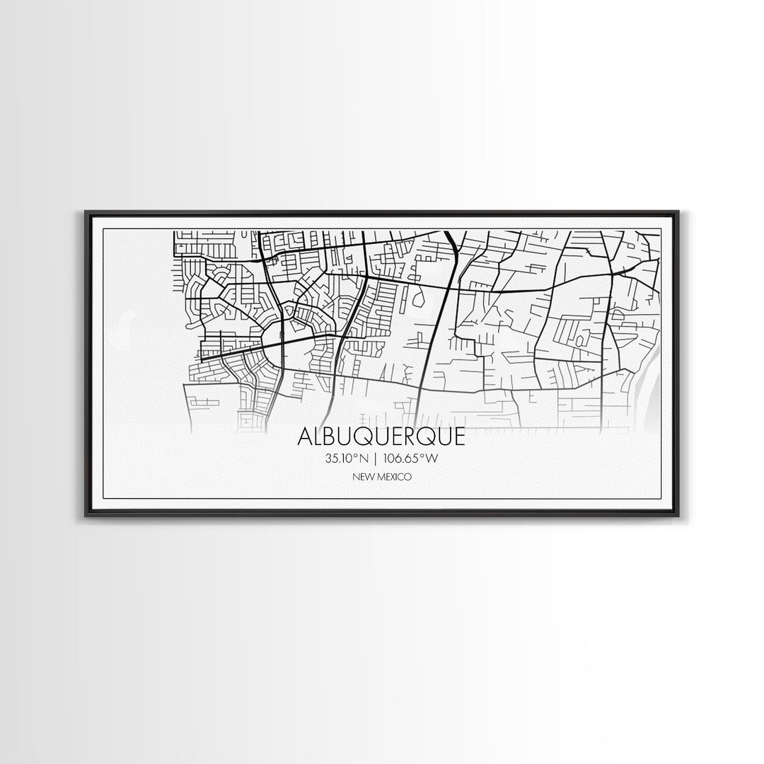 Albuquerque Street Map, New Mexico Map, Map Print, Modern Art, Wall Art, Canvas Print, City Maps, Office Gift, Prints, Above Bed Décor