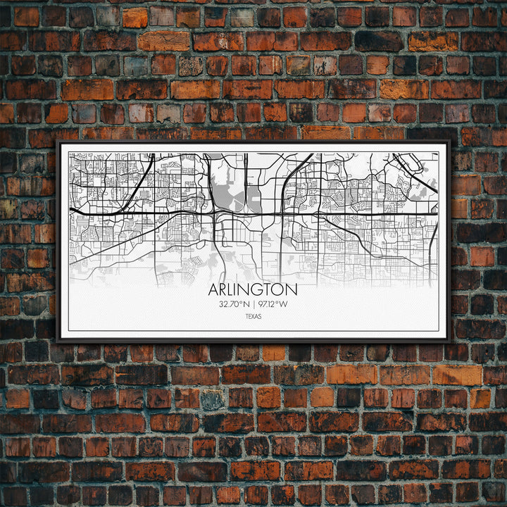 Arlington Street Map, Texas Map, Map Print, Modern Art, Wall Art, Canvas Print, Travel Art, Apartment Décor, Summer Gift, Laundry Room Décor