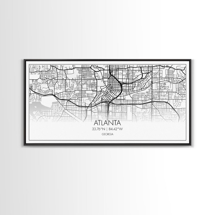 Atlanta Street Map, Georgia Map, Map Print, Modern Art, Wall Art, Canvas Print, Housewarming Gift, Above Bed Prints, Wall Prints