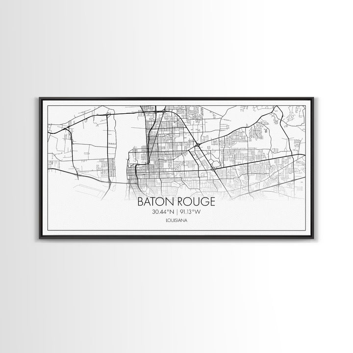 Baton Rouge Street Map, Louisiana Map, Map Print, Modern Art, Wall Art, Canvas Print, Realtor Gift, Wall Art Above Bed, Home Wall Décor