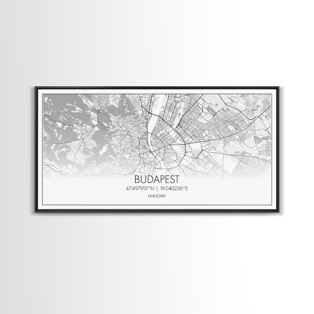 Budapest Street Map, Hungary Map, Map Print, Modern Art, Wall Art, Canvas Art, Moving Gifts, Gift For New Home, Guest Room Decor, Prints