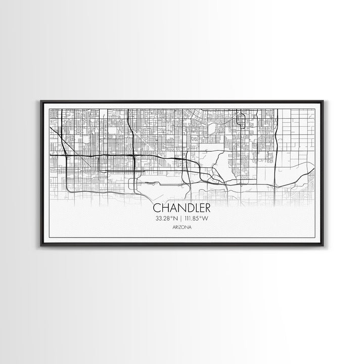 Chandler Street Map, Arizona Map, Map Print, Modern Art, Wall Art, Canvas Art, Office Décor, Prints Wall Art, Farmhouse Prints, Room Décor