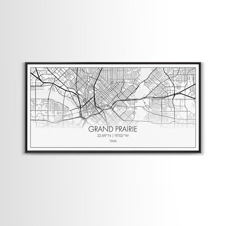 Grand Prairie City Map, Texas Map, Map Art, Minimalist Art, Wall Art, Canvas Art, Log Cabin Décor, Ranch Wall Art, Texas Wall Art, Prints