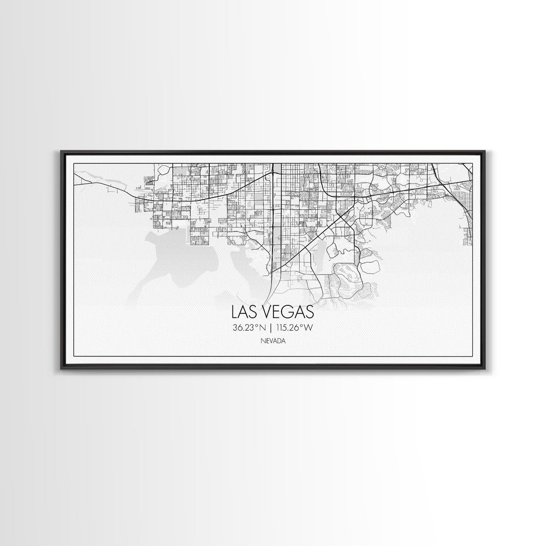 Las Vegas City Map, Nevada Map, Map Art, Modern Art, Wall Art, Canvas Art, Rustic Wall Décor, Minimalist Wall Art, Anniversary Gift, Office