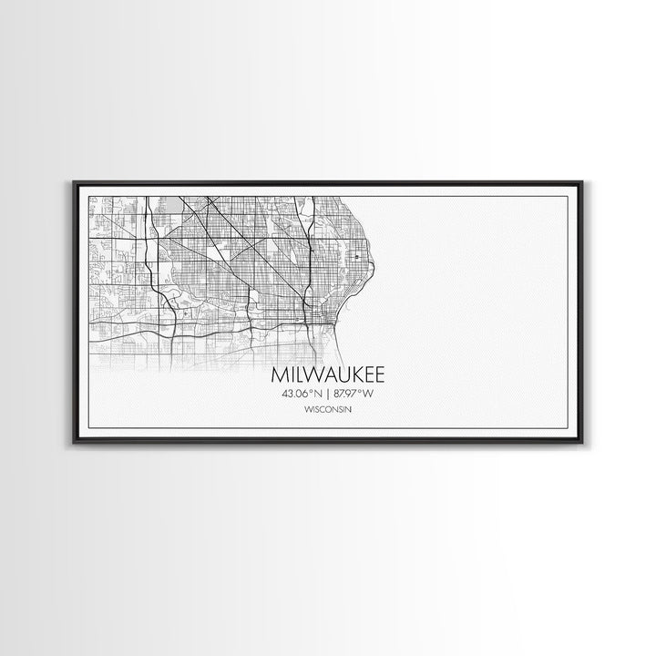 Milwaukee City Map, Wisconsin Map, Map Art, Minimalist Wall Art, Wall Art, Canvas Art, Country Home Art, Girl Room Décor, College Décor