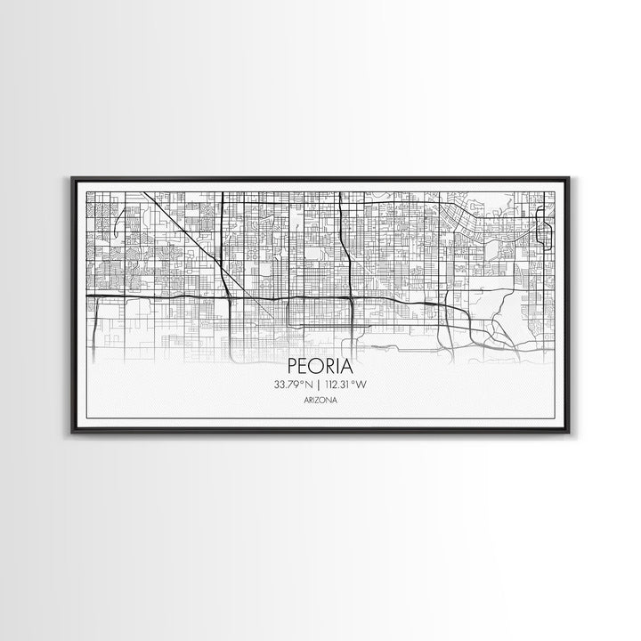 Peoria City Map, Arizona Art, Map Print, Minimalist Wall Art, Wall Art, Canvas Art, Trendy Wall Art, Moving Gift, Boys Bedroom Décor, Prints