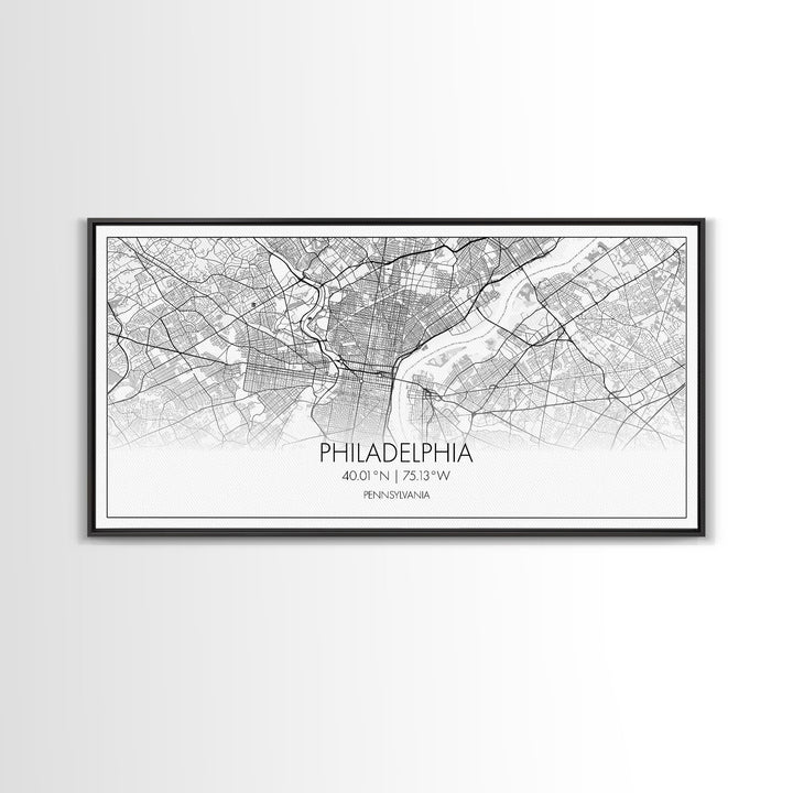 Philadelphia City Map, Pennsylvania Art, Map Print, Minimalist Wall Art, Wall Art, Canvas Art, Gift For The Home, Bedroom Wall Art, Office