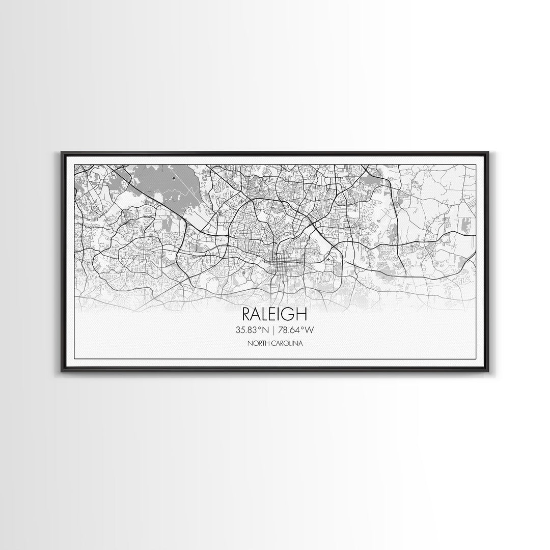 Raleigh City Map, North Carolina Art, Map Print, Minimalist Wall Art, Wall Art, Canvas Art, Gift For Couple, Man Cave Wall Art, Rustic Art