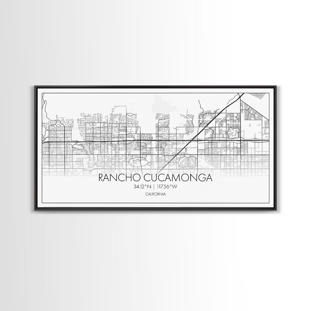 Rancho Cucamonga City Map, California Art, Map Print, Minimalist Wall Art, Wall Art, Canvas Art, Wall Hanging, Wedding Gift, Family Wall Art