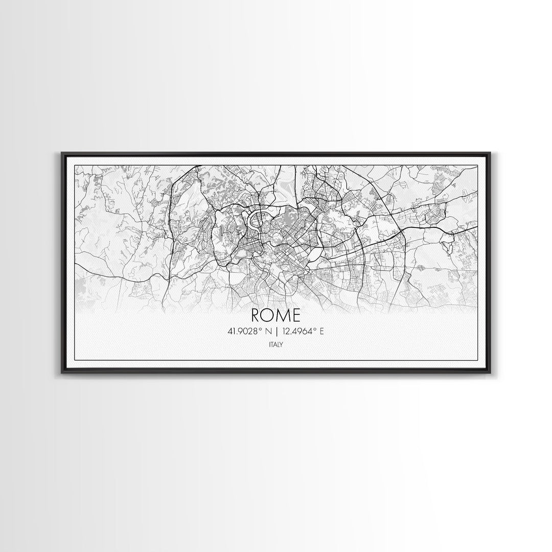 Rome City Map, Italy Art, Map Print, Minimalist Wall Art, Wall Art, Canvas Art, European Wall Art, New Home Gift, Landscape Wall Art, Prints