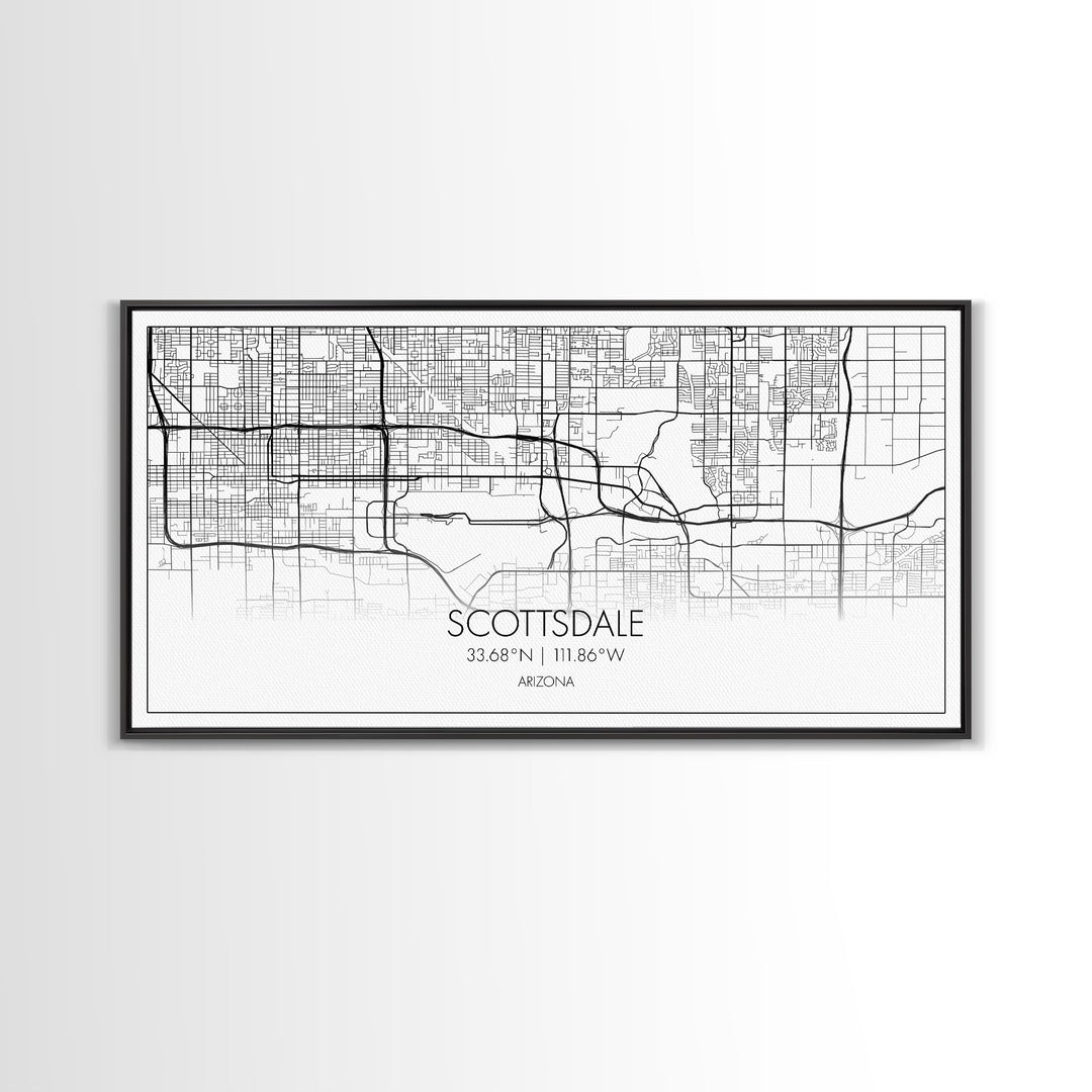 Scottsdale City Map, Arizona Art, Map Print, Modern Wall Art, Wall Art, Canvas Art, Teen Boy Wall Art, RV Décor, Realtor Thank You, Room Art