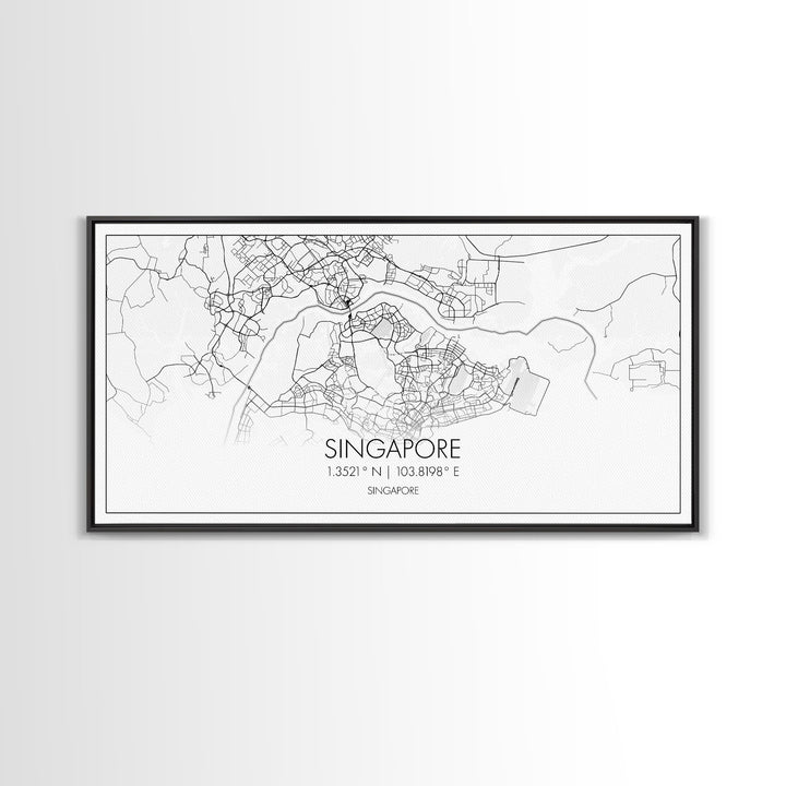 Singapore City Map, Singapore Art, Map Print, Modern Wall Art, Wall Art, Canvas Art, Asian Wall Art, Home Décor Prints, Over Bed Wall Décor