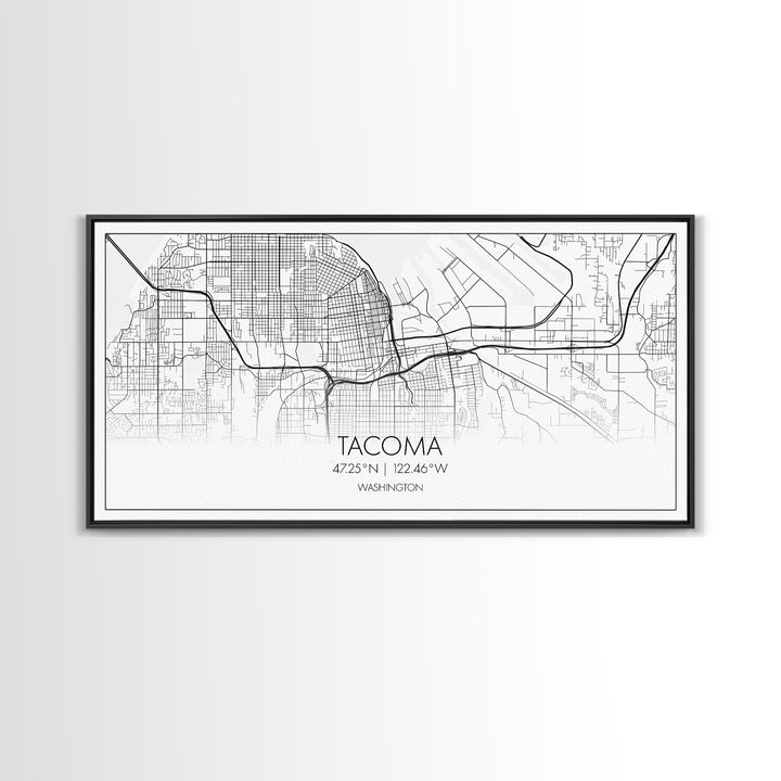 Tacoma City Map, Washington Art, Map Print, Modern Wall Art, Wall Art, Canvas Art, Gift For The Home, Farmhouse Wall Décor, City Wall Art