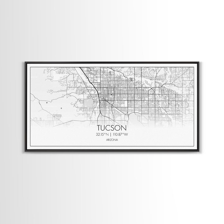 Tucson City Map, Arizona Art, Map Print, Modern Wall Art, Wall Art, Canvas Art, Bedroom Prints, Gift For Friend, Teen Boy Room Décor