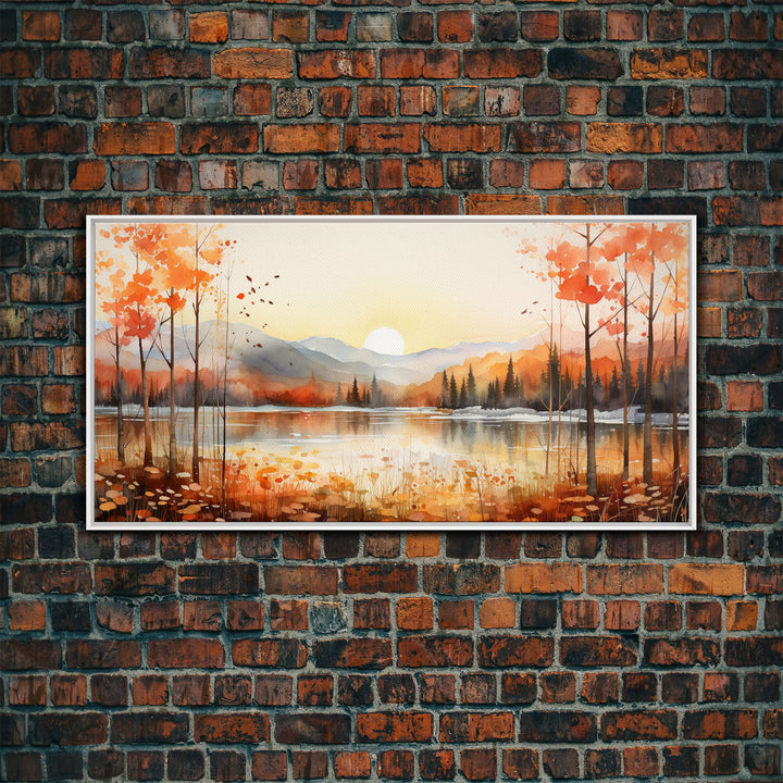 Beautiful Sunset Landscape Painting On Canvas, Original Canvas Print Nature Art, Fancy Landscape Wall Art, Bedroom Wall Decor Gifts Boho Art