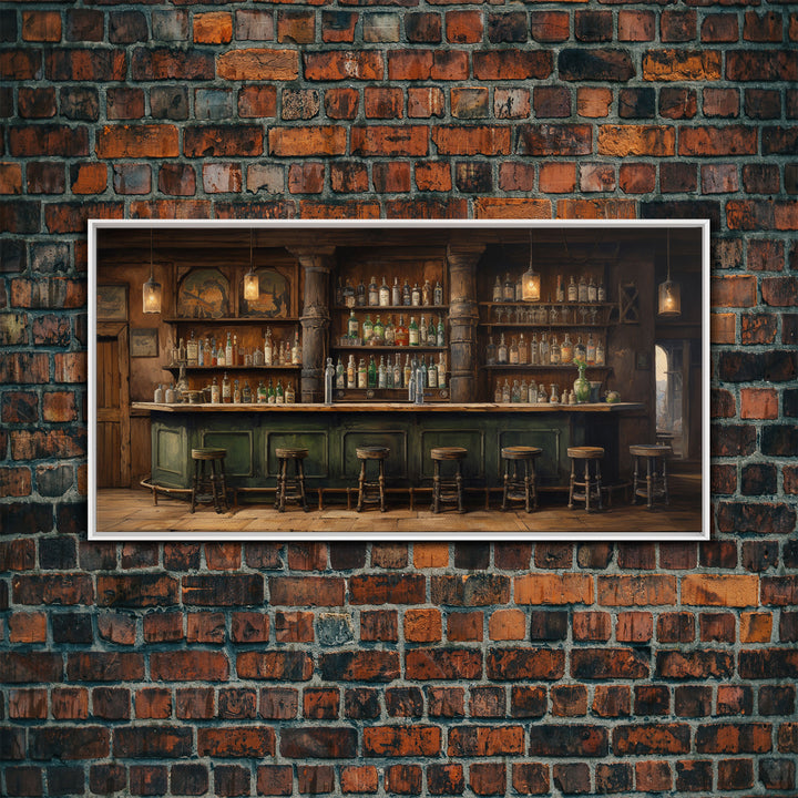 Tavern Art, Prohibition Wall Art, Canvas Print, Saloon Wall Art, Wall Hanging, Panoramic Art, Bar Decor, Country Home Decor, Client Gift