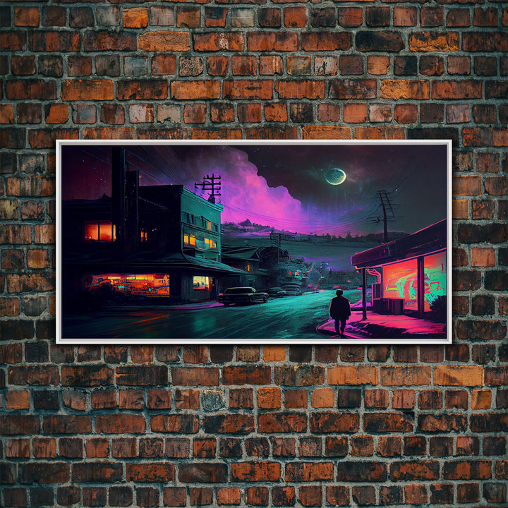 Scifi Art, Framed Canvas Print, Night Of The Comet