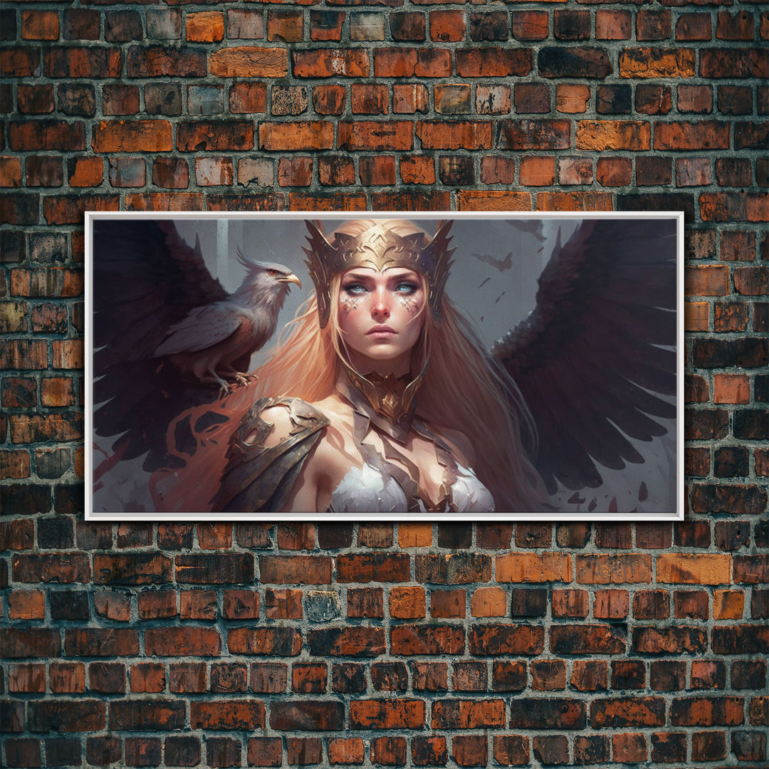 Lady Freya, Nordic / Norse Mythology Art, Framed Canvas Print, Norse Goddess of Love and Fertility