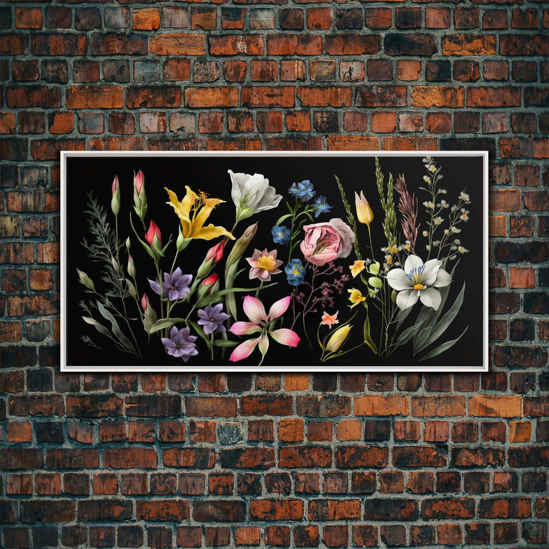 Meadow Canvas Print Painting Floral Original Art Flowers Wall Art Impasto Art 24x36 Wall Art