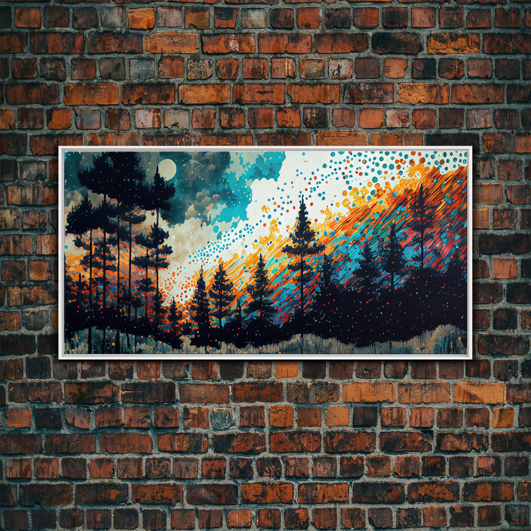 Crystal Pine Tree Art, Framed Canvas Print, Pine Tree Canvas, Pine Tree Artwork, Pine Tree Canvas Art