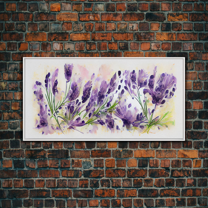 Floral wall art, Wild Lavender wall art, canvas print, watercolor painting of lavender flowers, Botanical art, farmhouse decor, Rustic art