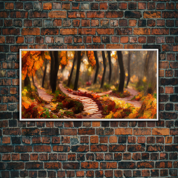 Nature Trail, Hiking Trail Wall Art Canvas Print, unique wall art for living room, bedroom, above bed