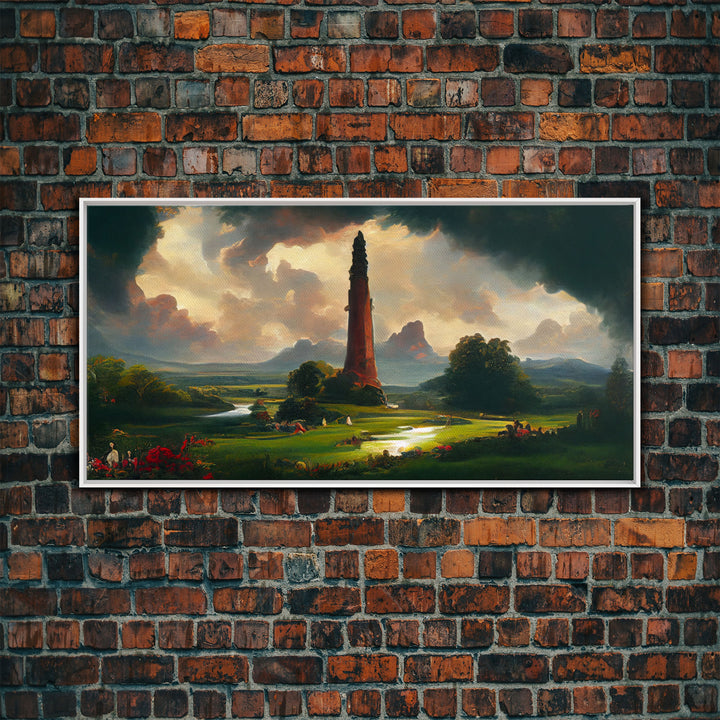 Dark Tower, High Fantasy Art Canvas Print, unique wall art, fantasy concept art