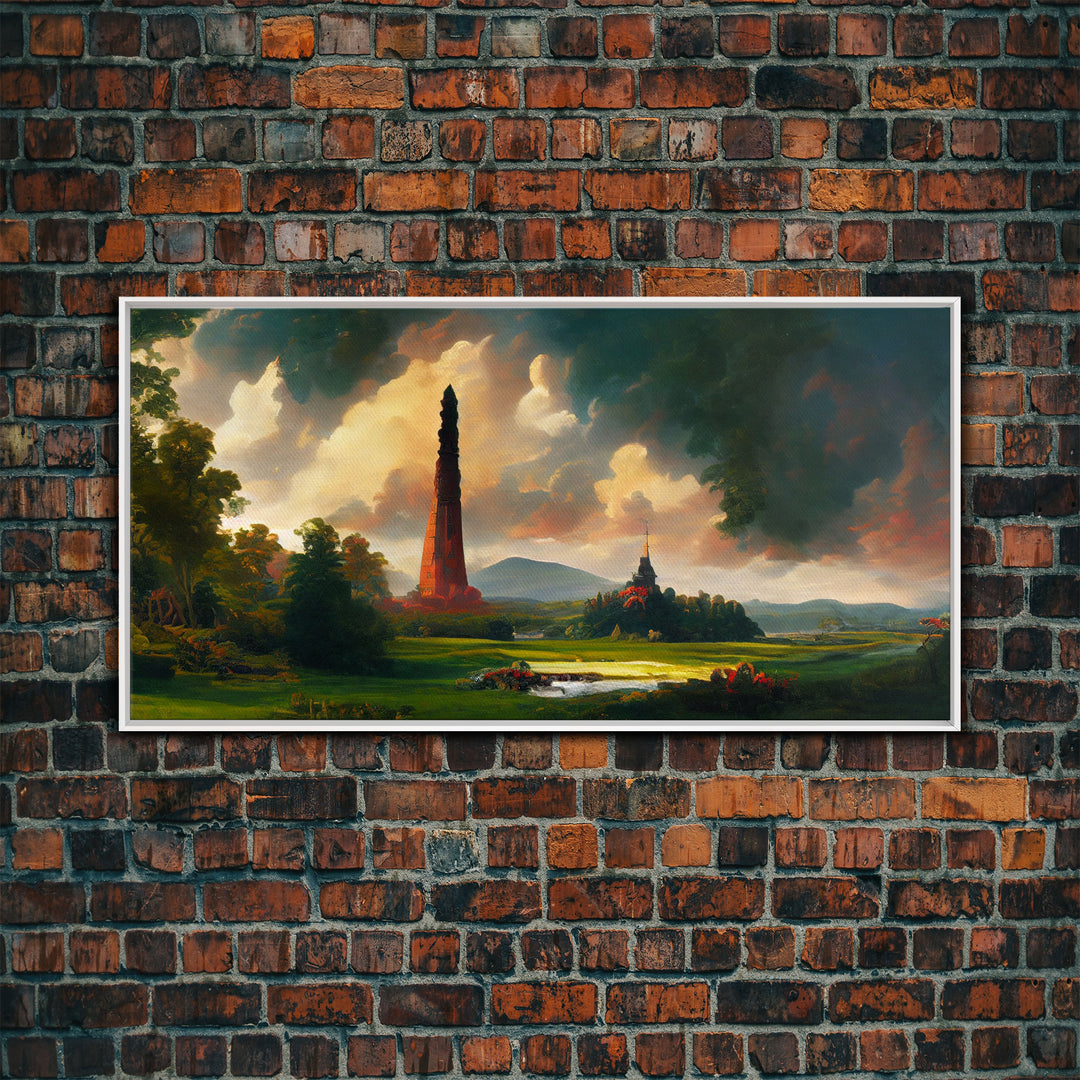 High Fantasy Art Canvas Print, Dark Tower, RPG Fantasy Art, RPG Concept art, unique wall art