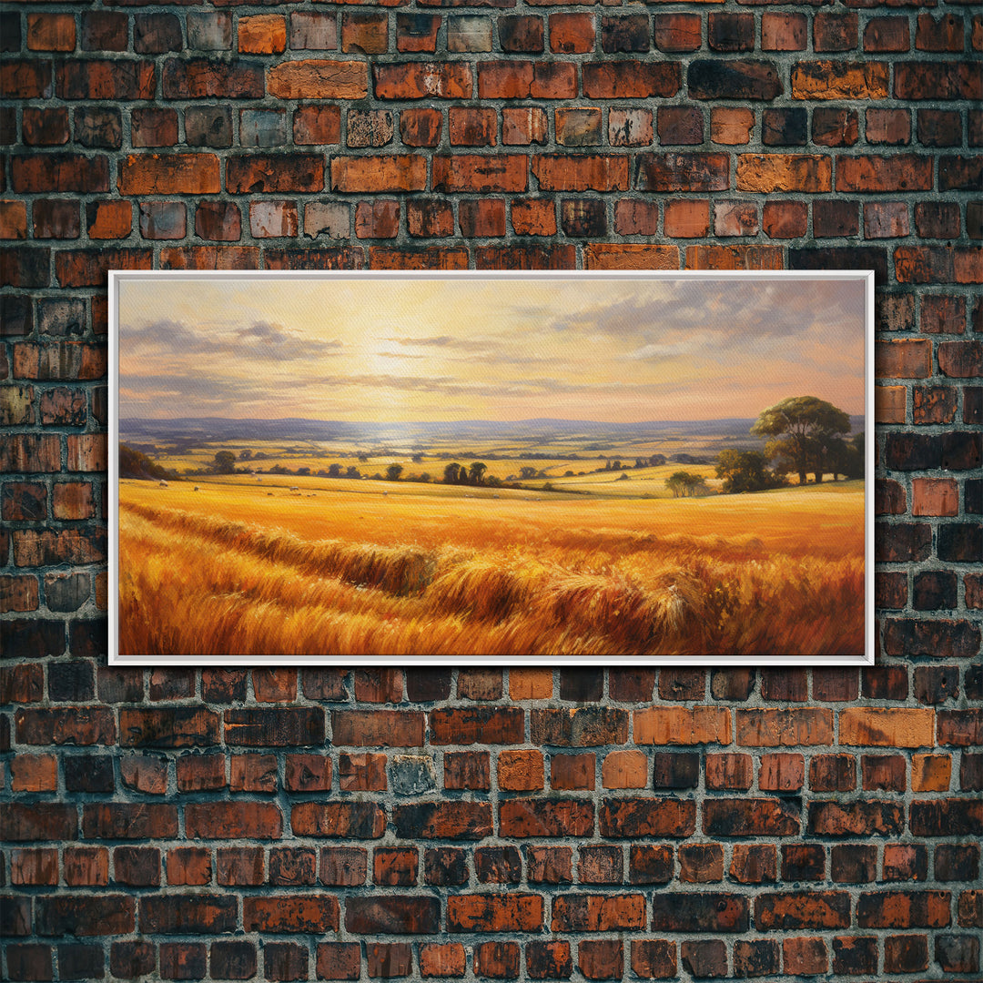 Wheat Wall Art, Countryside Wall Art, Wheat Field, Panoramic Art, Wall Art, Canvas Art, Landscape Art, Landscape Print, Camper Wall Decor