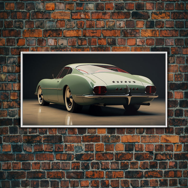 Classic Car Wall Art, Car Art, Automotive Art, Panoramic Art, Wall Art, Canvas Art, Landscape Art, Landscape Print, Gift For Car Lovers