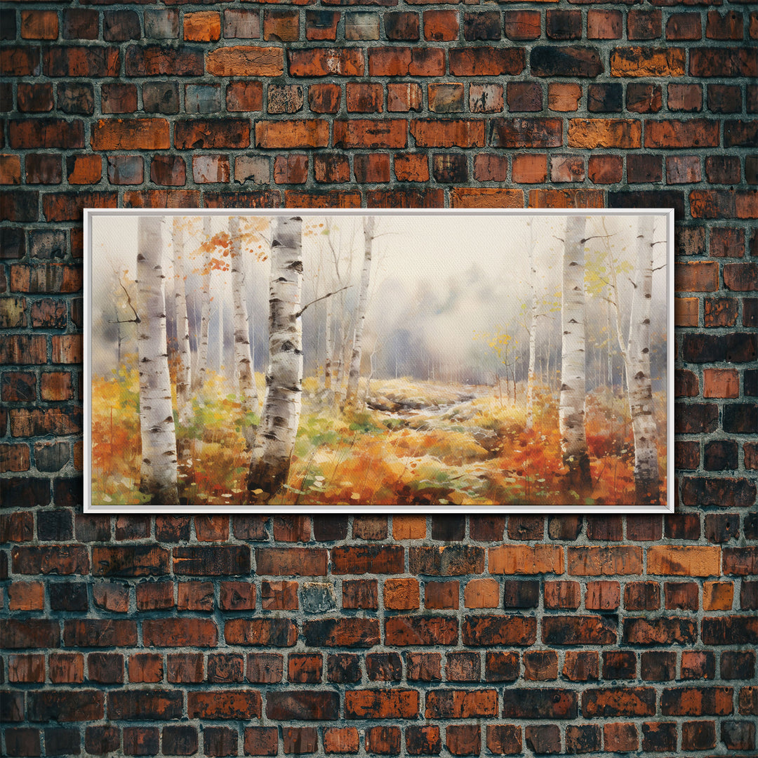 Tree Wall Art, Forest Wall Art, Fall Wall Art, Panoramic Art, Wall Art, Canvas Art, Landscape Art, Landscape Print, Country Home Decor