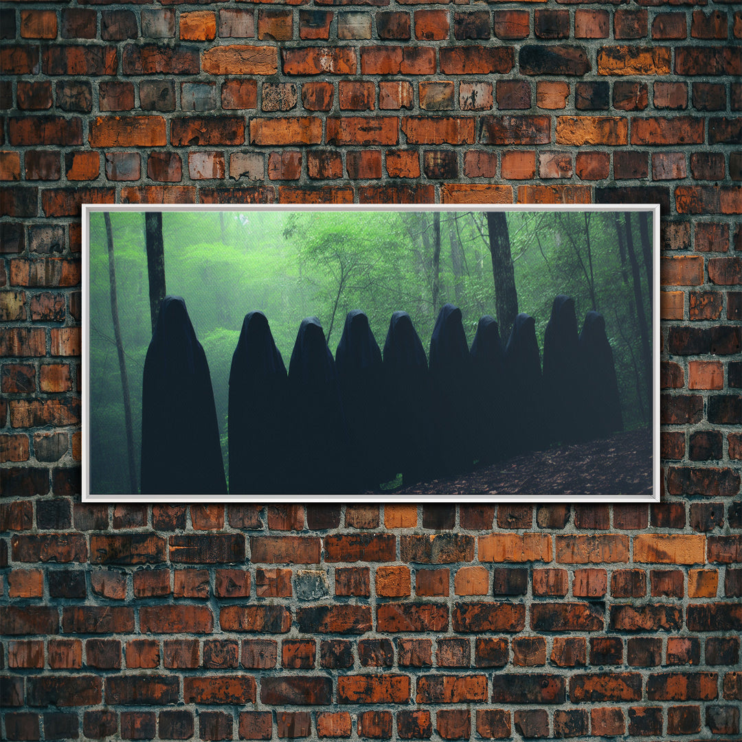 The Cult Of The Forest, Framed Canvas, Halloween Art Prints, Liminal Art, Halloween Photography