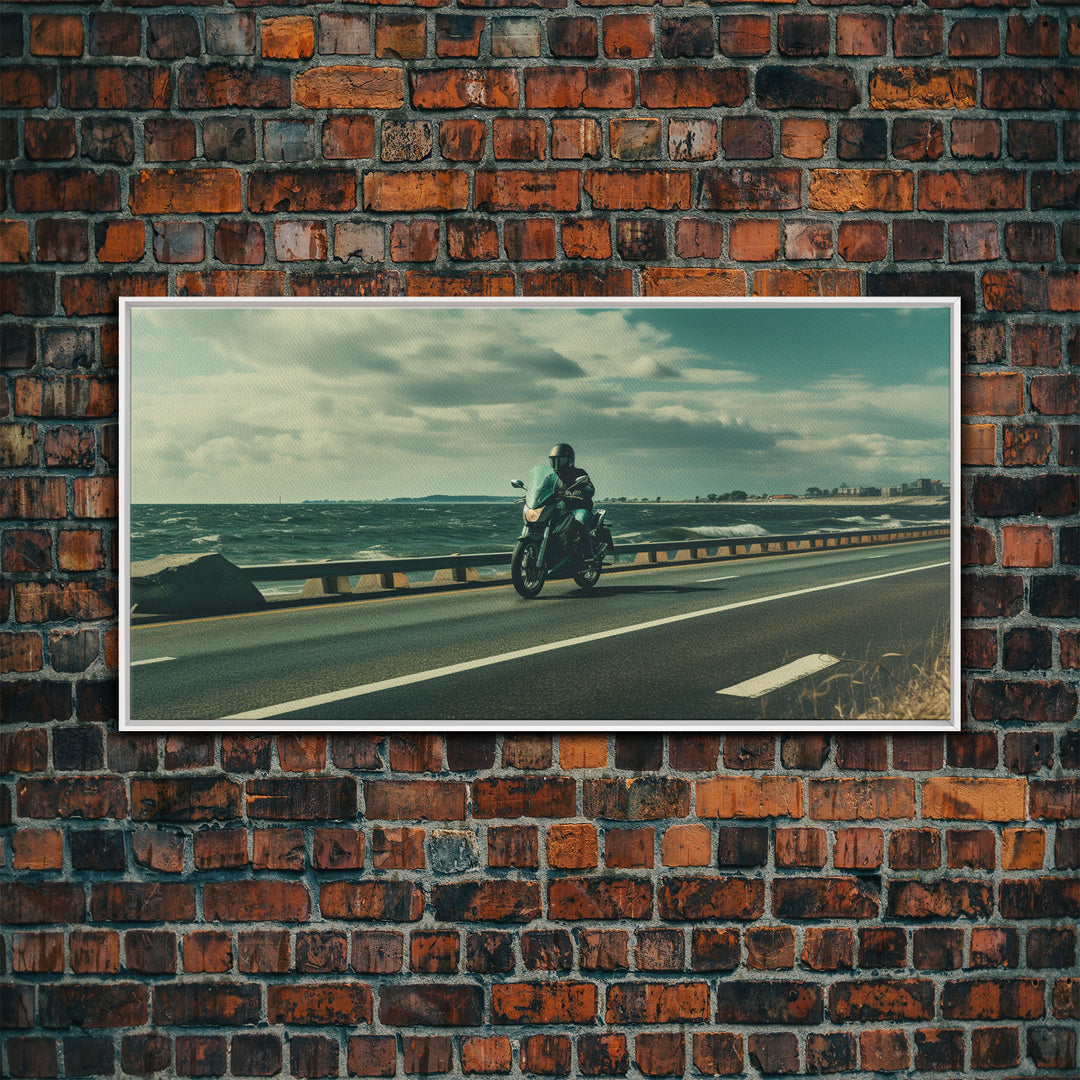 Scenic California Highway Drive Wall Art, Frame Canvas Print, Motorcycle Cruise, Motorcycle Rider Gift Idea